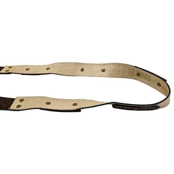 Avignon Leather Belt Womens Size Small Luxury Designer White Boho Western - Picture 7 of 11